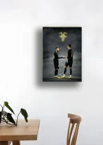 متال پوستر طرح رونالدو و مسی کد L1466 - Image 2