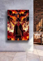 متال پوستر انیمه Attack On Titan طرح ارن یگر کد L1584 - Image 2