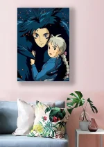 متال پوستر طرح انیمه Howl's Moving Castle کد L1353 - Image 2