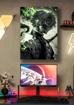 متال پوستر انیمه شیطان کش طرح Sanemi Shinazugawa کد L1604 - Image 2