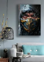 متال پوستر طرح بازی Mortal Kombat طرح اسکورپیون کد L1262 - Image 2