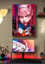 متال پوستر انیمه Darling in the Franxx طرح Zero Two کد L1601 - Image 2