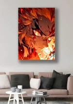 متال پوستر انیمه شیطان کش طرح Kyojuro Rengoku کد L1142 - Image 2