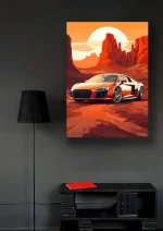 متال پوستر طرح ماشین Audi R8 کد L1343 - Image 2