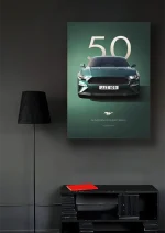 متال پوستر طرح ماشین فونت موستانگ کد L1341 - Image 2