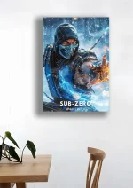 متال پوستر بازی Mortal Kombat طرح ساب زیرو کد L1622 - Image 2