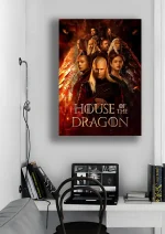 متال پوستر طرح سریال House of the Dragon کد L1333 - Image 2