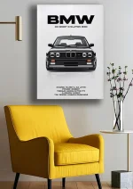 متال پوستر طرح ماشین BMW E30 کد L1662 - Image 2