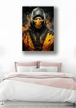 متال پوستر طرح بازی Mortal Kombat طرح اسکورپیون کد L1151 - Image 2
