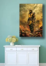 متال پوستر بازی Mortal Kombat طرح اسکورپیون کد L1665 - Image 2