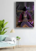 متال پوستر انیمه وان پیس طرح Dracule Mihawk کد L1296 - Image 2