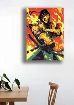 متال پوستر بازی Mortal Kombat طرح اسکورپیون کد L1680 - Image 2