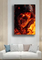 متال پوستر بازی Mortal Kombat طرح اسکورپیون کد L1692 - Image 2