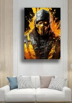 متال پوستر بازی Mortal Kombat طرح اسکورپیون کد L1694 - Image 2