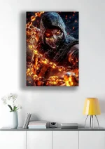 متال پوستر بازی Mortal Kombat طرح اسکورپیون کد L1491 - Image 2