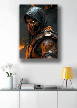 متال پوستر بازی Mortal Kombat طرح اسکورپیون کد L1720 - Image 2
