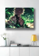 متال پوستر انیمه شیطان کش طرح Sanemi Shinazugawa کد L1725 - Image 2