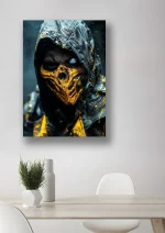 متال پوستر بازی Mortal Kombat طرح اسکورپیون کد L1497 - Image 2