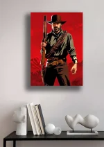 متال پوستر طرح بازی Red Dead Redemption کد L1762 - Image 2