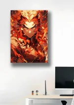 متال پوستر انیمه شیطان کش طرح Kyojuro Rengoku کد L1771 - Image 2