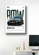 متال پوستر طرح ماشین BMW M5 کد L1778 - Image 2