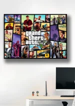 متال پوستر طرح بازی GTA V کد L1775 - Image 2
