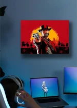 متال پوستر طرح بازی Red Dead Redemtion کد L1808 - Image 2