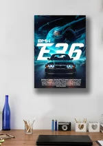 متال پوستر طرح ماشین BMW E36 کد L1809 - Image 2