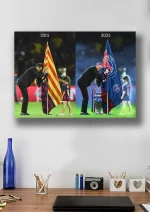 متال پوستر طرح قهرمانی PSG و لوییز انریکه کد L1811 - Image 2