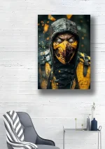 متال پوستر بازی Mortal Kombat طرح اسکورپیون کد L1820 - Image 2