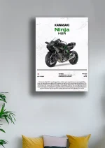 متال پوستر طرح موتور Kawasaki Ninja H2R کد L1834 - Image 2