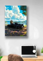 متال پوستر طرح انیمه ای ماشین Mazda RX-7 کد L1505 - Image 2