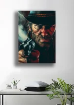 متال پوستر بازی Red Dead Redemtion طرح آرتور مورگان کد L1848 - Image 2