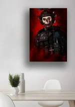 متال پوستر بازی Call of Duty طرح گوست کد L1435 - Image 2