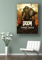 متال پوستر طرح بازی Doom کد L1425 - Image 2