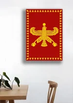 متال پوستر طرح پرنده شهباز پرچم هحامنشیان کد L1473 - Image 2