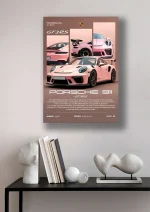 متال پوستر ماشین طرح  Porsche 911 GT3RS کد L1178 - Image 2