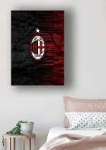 متال پوستر طرح لوگو باشگاه Ac Milan کد L1423 - Image 2