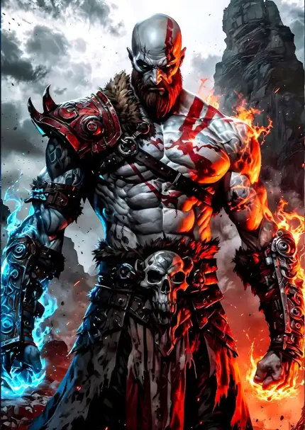 متال پوستر God Of War طرح کریتوس کد L1114
