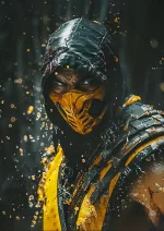 متال پوستر بازی Mortal Kombat طرح اسکورپیون کد L1137