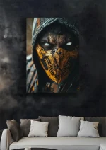 متال پوستر بازی Mortal Kombat طرح اسکورپیون کد L1531 - Image 2