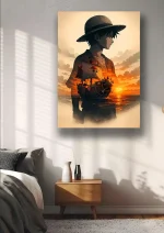 متال پوستر انیمه وان پیس طرح لوفی کد L1548 - Image 2