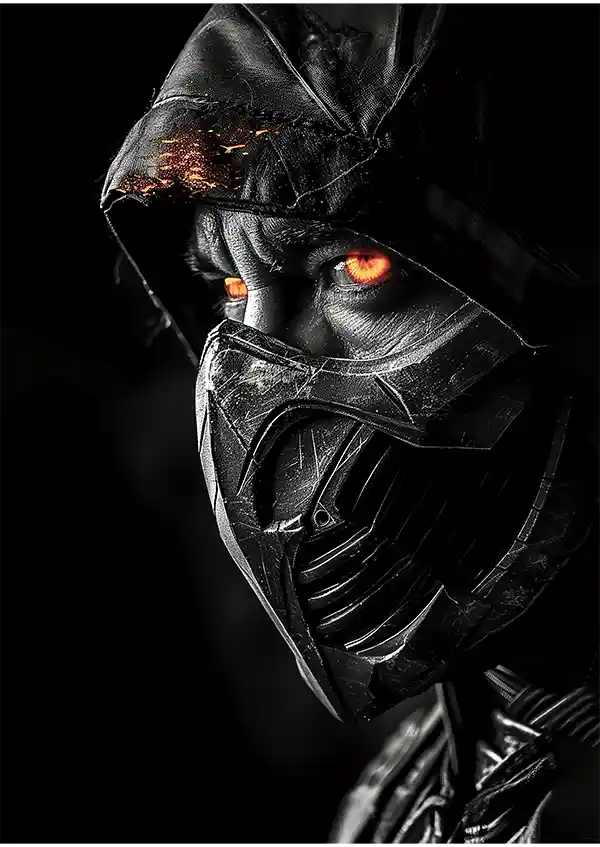 7twas5 متال پوستر طرح بازی Mortal Kombat طرح اسکورپیون کد L1139 - Image 1