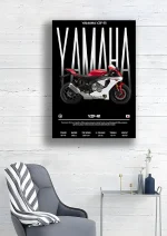 متال پوستر طرح موتور یاماها YZF-R1 کد L1219 - Image 2