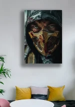 متال پوستر طرح بازی Mortal Kombat طرح اسکورپیون کد L1212 - Image 2