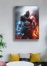 متال پوستر بازی God Of War طرح کریتوس کد L1210 - Image 2