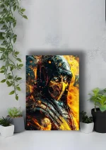 متال پوستر بازی Mortal Kombat طرح اسکورپیون کد L1561 - Image 2