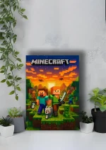 متال پوستر طرح بازی ماینکرفت کد L1563 - Image 2