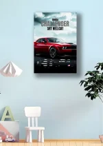 متال پوستر طرح ماشین دوج چلنجر کد L1225 - Image 2