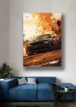 متال پوستر طرح ماشین Dodge Challanger کد L1566 - Image 2